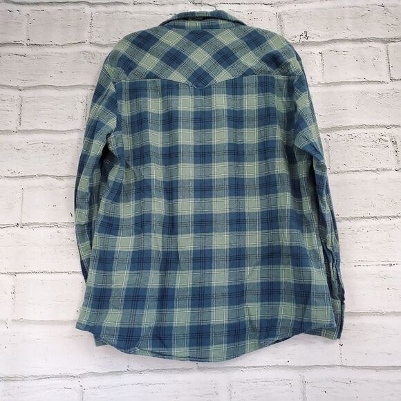 Wrangler plaid pearl button up shirt long sleeve - Picture 5 of 5